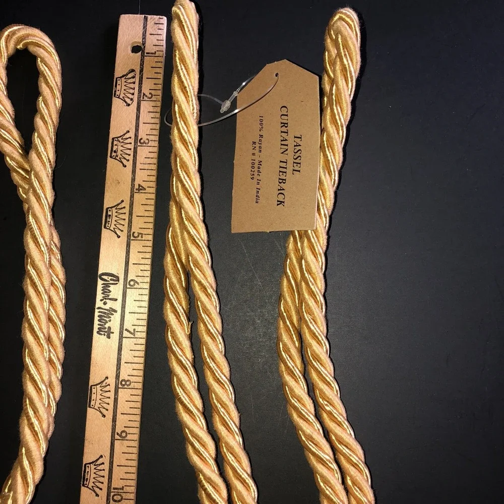 Heavy Tassel Curtain Tie Backs Set of‎ 2 Gold 7.5